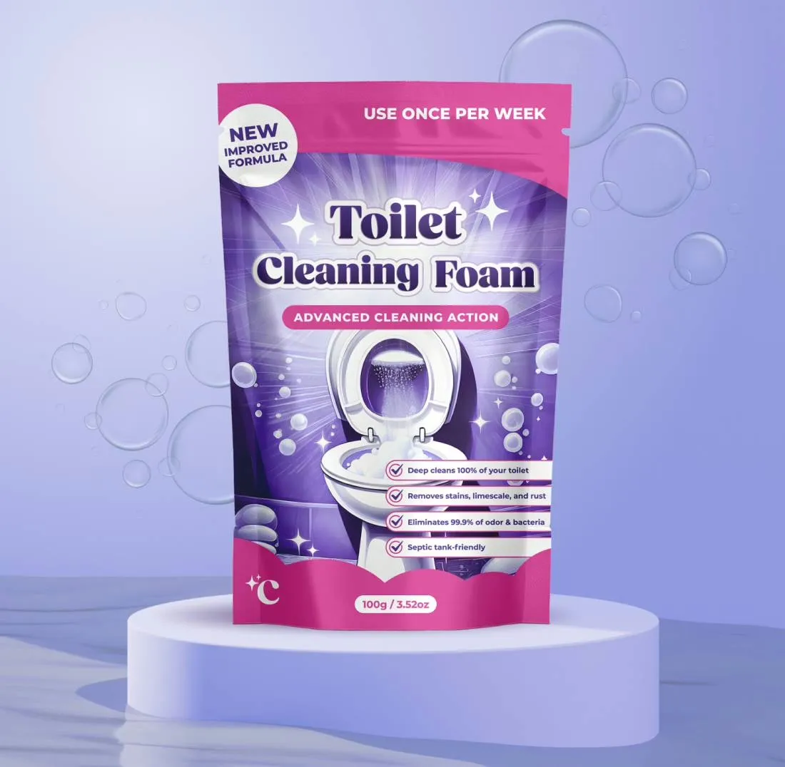 FizzClean Toilettenreiniger Pulver — schäumendes Schaum-Pulver in der Packung